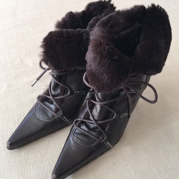 Aldo leather Ankle boots brown with fur lining - Picture 2 of 5